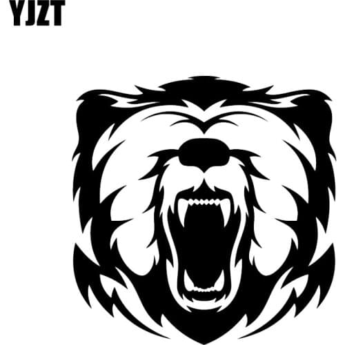 YJZT 12.8*13CM Cartoon Bear Animal Graphic Car Sticker Vinyl Motorcycle Accessories C12-0387