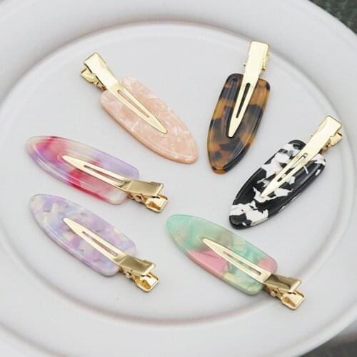 1PC Acetate Leopard Print Hair Clips Hairpin Women Bangs Seamless Clip Makeup Styling Hair Tools Barrettes Girl Hair Accessories