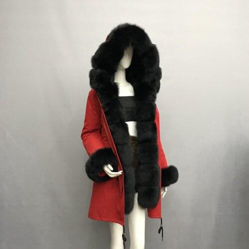 Fox fur pie overcoming female fur coat, rex rabbit fur liner, extra large fur collar, warm and waterproof, fur, women’s clothing