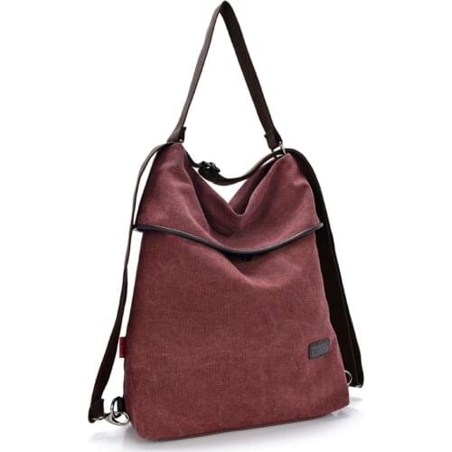 Women Shoulder Bag Canvas Travel Backpack Multifunction Casual Crossbody Bags New