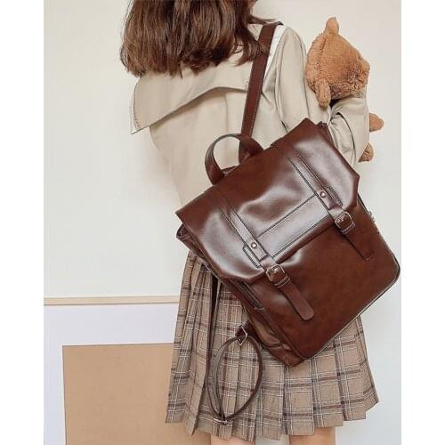 Women Backpack Preppy Style JK Uniform Bagpack Japanese Lolita Vintage Shoulder Bag Girl Cosplay Handbags School Student Bookbag