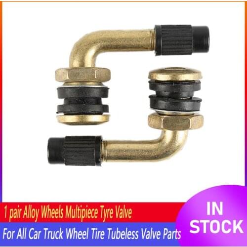 1 pair High Density Aluminum Alloy Wheels Multipiece Tyre Valve Stem 90 Degree Motorcycle Wheel Tire Tubeless Valve Parts