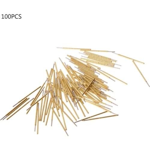 100Pcs P50-J1 Spring Test Probe Round Head Pin Dia 0.68mm L16mm for PCB Testing