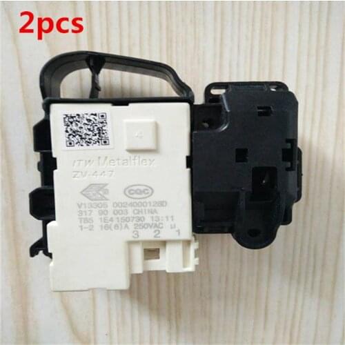 2pcs Original for Haier for LG washing machine electronic door lock delay switch 0024000128A 0024000128D Washing machine parts