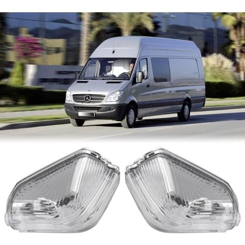 2PCS LED Side Mirror Signal Light Shell for VW Crafter for Mercedes Sprinter 06-17 E0953049A E0953050A A0018228920 A0018229020