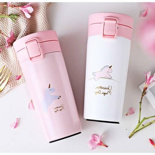 ANJIALT 400ml Thermos Mug Stainless Steel Vacuum Flasks Portable Thermal Bottle For Water Insulated Tumbler For Coffee Thermocup