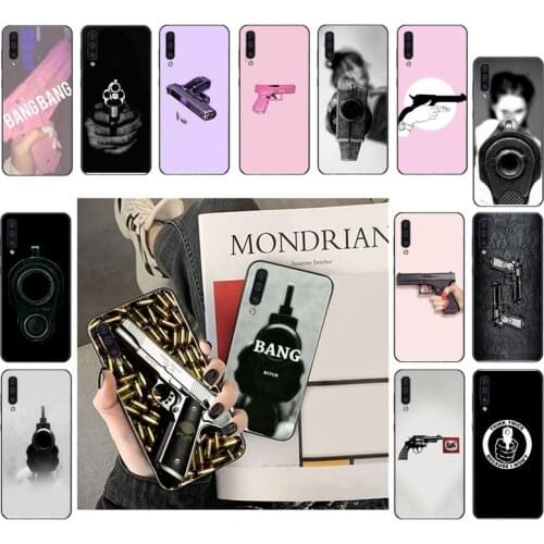 Pistol bang Gun Phone Case For Samsung A41 A31 A50 A32 A11 A12 A02 A52 A21 M31 A72 A51 A70 A71 A21S