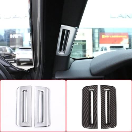 For Land Rover Range Rover Velar 2017 2018 Car-styling ABS Chrome A Pillar AC Air Outlet Cover Trim Stickers Interior Accessory