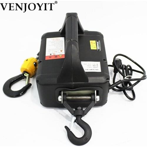 200KG Electric hoist Portable electric hand winch traction block electric steel wire rope lifting hoist towing rope 220V/110V