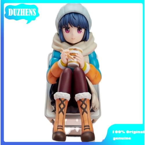 100% Original genuine Yuru Camp Shima Rin Sitting posture PVC Action Figure Anime Figure Model Toys Figure Collection Doll Gift