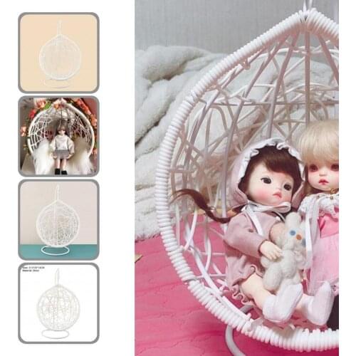 Compact Fashionable Doll House Hammock Model Metal Dollhouse Swing Funny Dollhouse Accessories