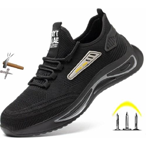 AIR Mesh Steel Toe Shoes Work Sneakers Puncture-Proof Safety Shoes Men Construction Industrial Shoes Military Boots Men Shoes