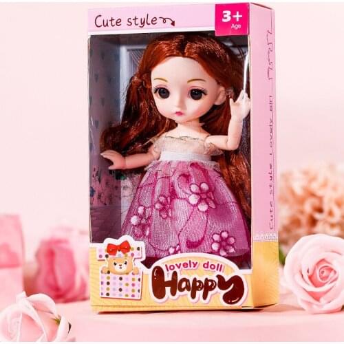 16cm BJD Doll Dress Up Simulation Doll 13 Joint Children Girl Toy Play House Gift