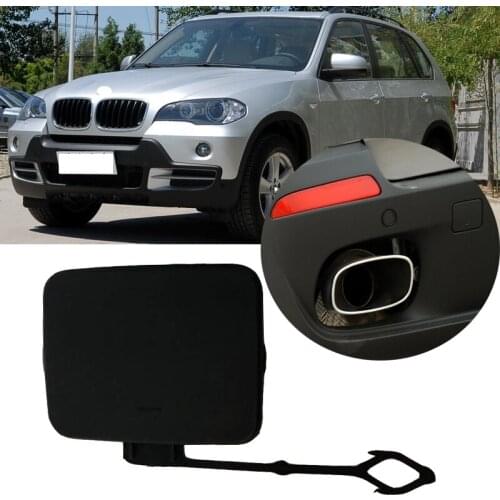 Lofty Richy For BMW X5 E70 2006-11 Rear Bumper Tow Hook Cover Cap Replace Traction Lid Towing cap Hole Plate Trim Shell Garnish