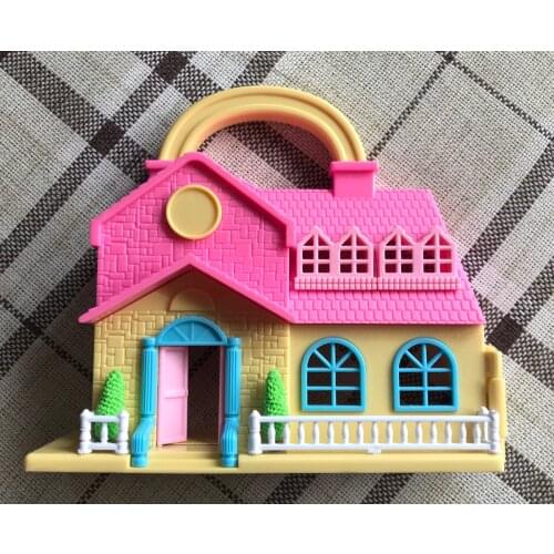 Little house -Cute and colorful Hard plastic Portable simulation small house Kids Toys for Girls Children Christmas Gifts