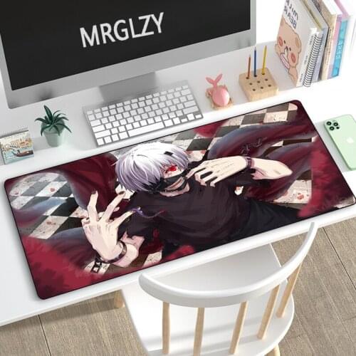MRGLZY Drop Shipping Tokyo Ghoul Large Mouse Pad Hot Anime Gaming Peripheral MousePad Computer Accessories Multi-size Desk Mat