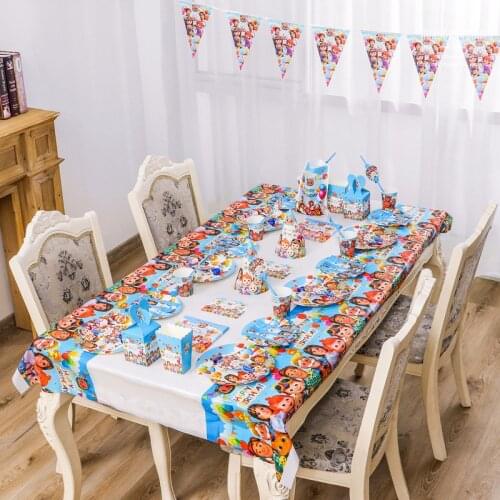 New Cocomelon Theme Family Party Tablecloth Paper Cups Plates Straws Birthday Party Supplies Kids Toy Baby Shower Decoration