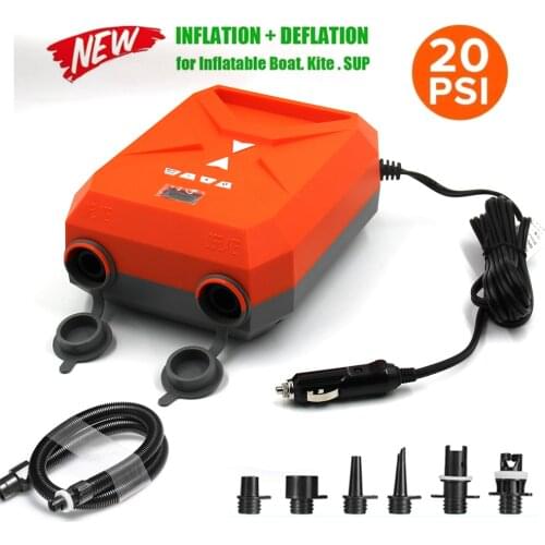 20PSI Air Pump Paddle Board Vehicle Electric Chargings Pump 12.0V High Pressure Pump Boat Inflation And Deflation Dual Purpose