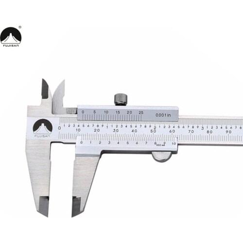 FUJISAN Vernier Caliper 0-150mm 0.001inch Stainless Steel Calipers Metric/Inch Micrometer Gauge Measuring Tool