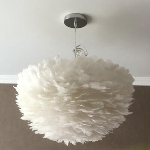 American Feather Simple Pendant light Creative Artistical Lamp for Living Room Dining Room Bedroom Modern Led bulbs