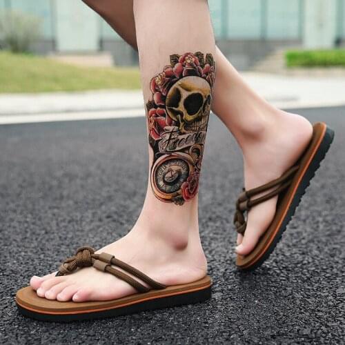 Summer Simple And Fashionable Sandals Trend Novel Comfortable Non-Slip Flip-Flops Outdoor Leisure Beach Mens Slippers
