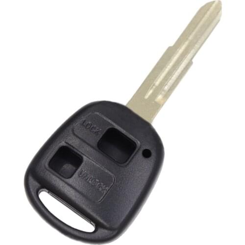 2 Buttons Replacement Remote Car Key Shell Fob Cover Key Case for Toyota Hiace