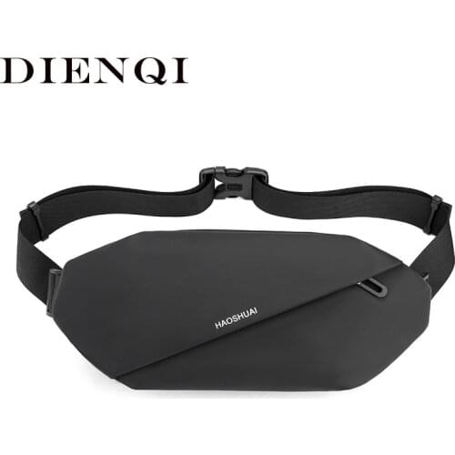 DIENQI Single-strap Men Chest Bag Fanny Pack Belt Holster Pouch Waist Sling Bag Waterproof Male Phone Crossbody Bag For Men 2021
