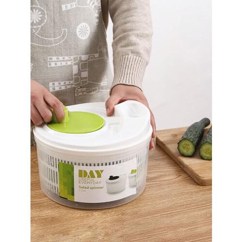 Large Capacity Fruit Vegetable Dehydrator Dryer Salad Spinner Dehydration Basket Fruit Mixer Manual Home Kitchen Accessories