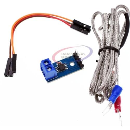 1Set MAX6675 K-type Thermocouple Temperature Sensor -200~1300C Range SPI Module 4Pins Wire 5V DC For Arduino