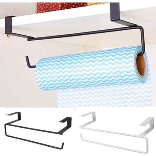 Kitchen Cabinet Door Drawer Roll Paper Towel Rack Holder Rail Organizer Hanger Towel Holder Hangers Stand Bathroom Suppies