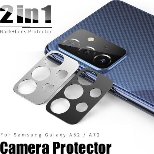 Camera Lens Metal Ring Case for Samsung Galaxy A52 A72 S21 S20 Plus Note 20 Ultra S20fe Camera Screen Protector Cover +Back Film