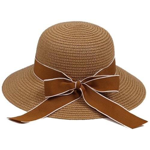 Women summer sun hat wide brim uv protection straw sun hats caps foldable New