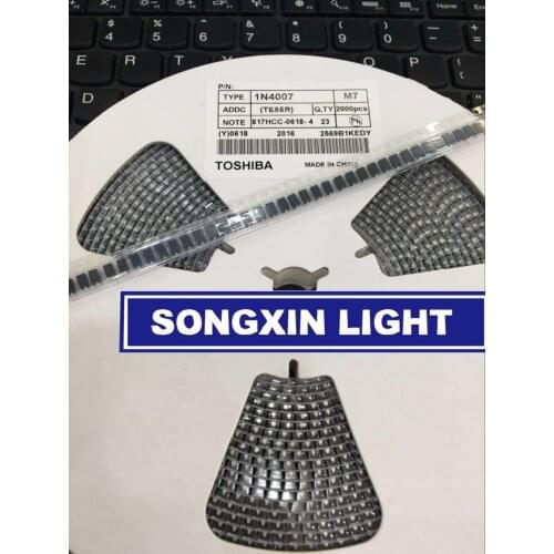 1000PCS XIASONGXIN LIGHT 1N4007 SMD diodes SMD IN4007 1000V 1A M7 SMA DO-214AC SMD rectifier diode Good quality and ROHS