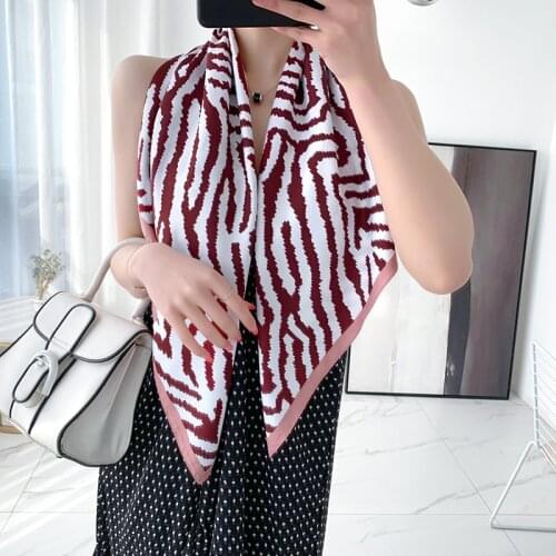 2021 spring new female scarf high quality shawl silk fashion scarf head scarf beach sun protection Baotou scarf 90cm * 90c