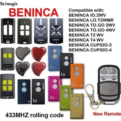 433mhz remote garage rolling code for BENINCA TO GO 2VA remote control transmitter fob BENINCA TO GO 4VA