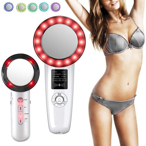 6 In 1 Body Slimming Massager EMS Infrared Face Lift Device Ultrasound Beauty Cavitation Machine Fat Burner Weight Loss Tool