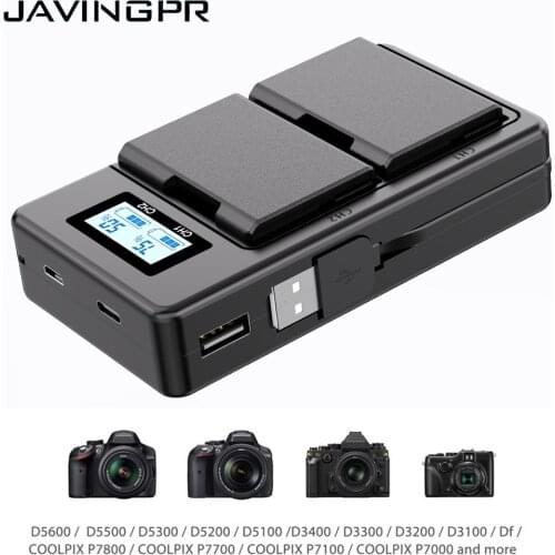 Nikon Battery EN-EL14A EN-EL14 ENEL14 LCD Fast Charger For Nikon D3100 D3200 D3300 D3400 D3500 D5600 D5100 D5200 P7000 Camera