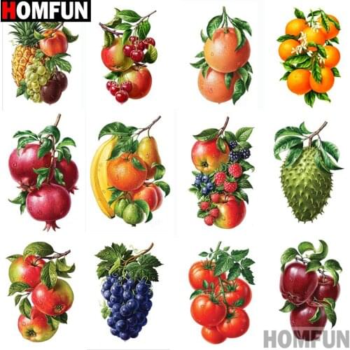 HOMFUN 5D DIY Diamond Painting Full Square/Round Drill "Fruit landscape" 3D Embroidery Cross Stitch gift Home Decor A13060