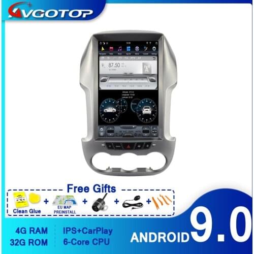 AVGOTOP Android 9.0 Tesla GPS Car Audio for FORD RANGER 2008- 2014 Vehicle Radio device