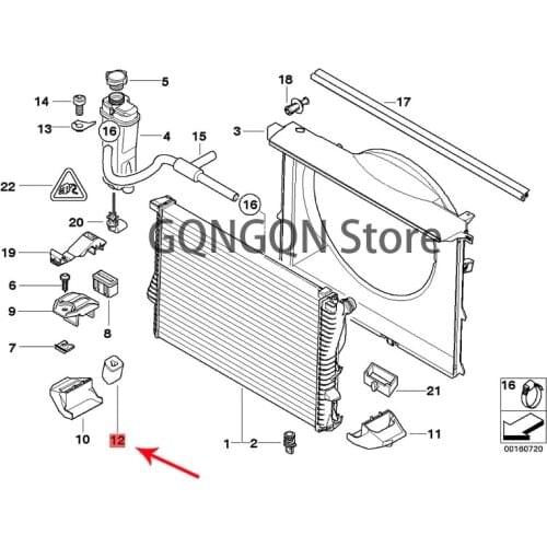 CAR water tank top glue bm wE38 725tds 728i 728iL 730d 730i 730iL 735i 735iL 740d 740i M60 740i M62 740iL M60 740iL M62 Car wate