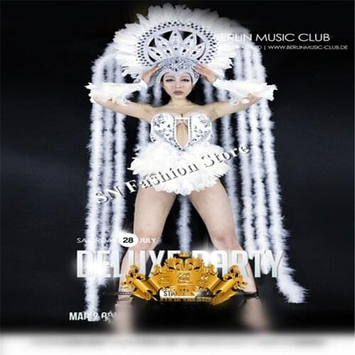 BC77 Sexy women singer wears stage clothes catwalks show dresses bra skirt headdress bar party cosplay skirt disco dj clothes