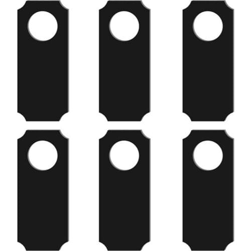 Wooden Craft Creative Christmas Day Door Hanging Double-sided Small Blackboard Hotel Sign Reminder Board 6pcs Decoration Pendant