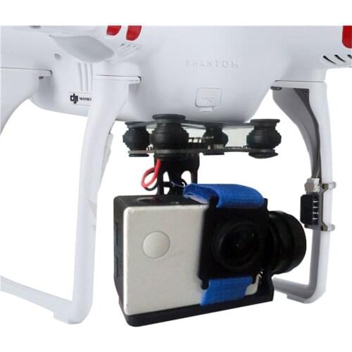 Black FPV 2 Axle mini Brushless Gimbal With Controller For DJI Phantom GoPro 3 4 FPV RTF DIYF450 F550 Drone