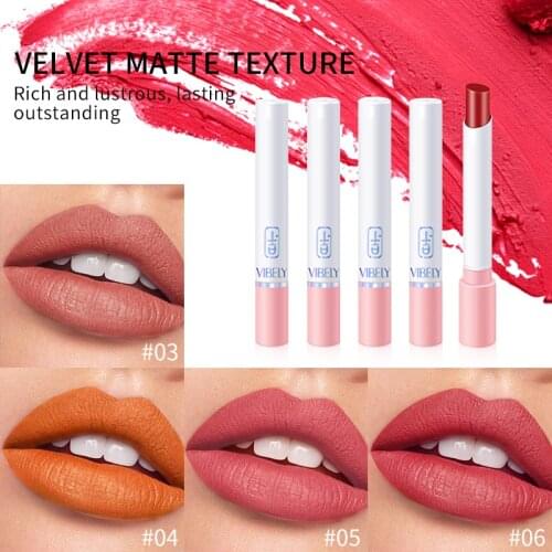 Hot Style 4 Colors Velvet matte Cigarette Lipstick makeup Long Lasting lipstick set make up nude lipstick maquiagem batom TSLM1