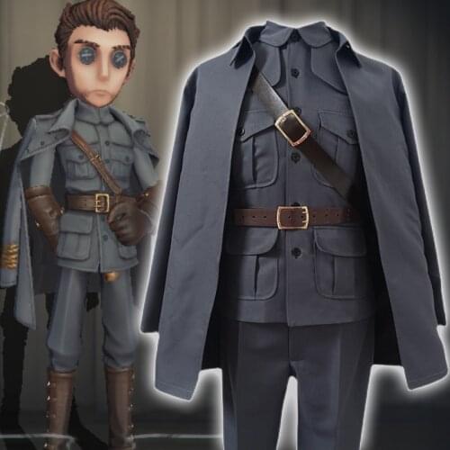 Game Identity V Cosplay Costumes Survivor Naib Subedar Mercenary Cosplay Costume Colonel Dax Skin Uniforms Suits Clothes Gray