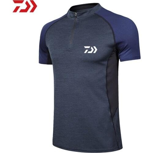 Summer Outdoor Sport Fishing Hiking Top Quality Short Sleeve Shirt Tops DAIWA Fishing Clothing Quick Dry T-shirt Daiwa Clothes
