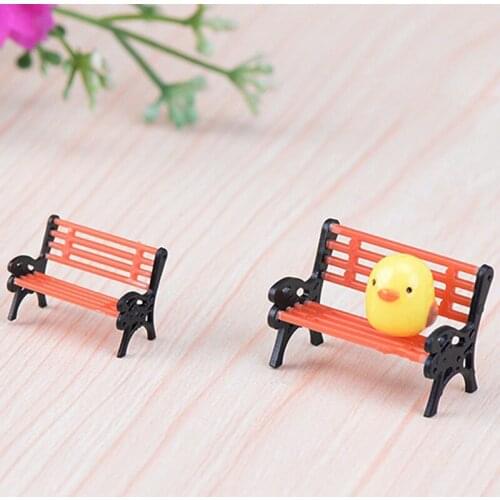 Miniature Bench Stools Micro Landscapes Resin Chair Craft Succulents Bonsai Doll