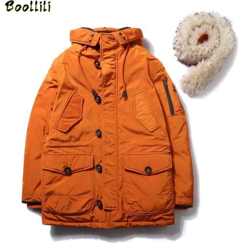 2020 New Brand Clothing Jackets Thick Keep Warm Men Is Down Jacket High Quality Fur Collar Hooded Down Jacket Winter Coat Male