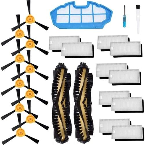 Accessories Kit For Ecovacs Deebot N79S N79 Robotic Vacuum Cleaner Filters,Side Brushes,Main Brush …(2+1+10+10)
