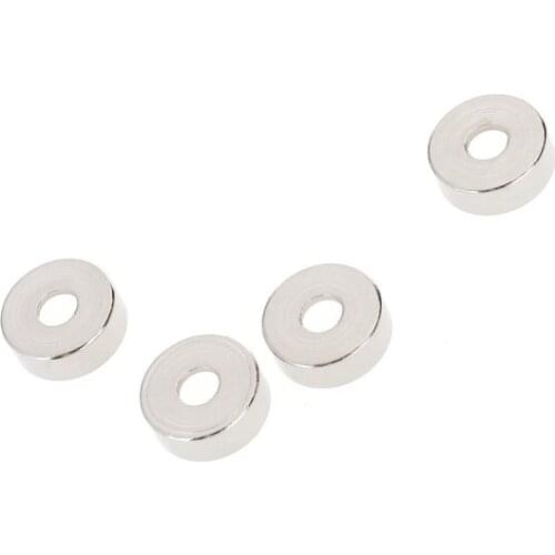 Set Of 4 Guitar Bass Neck Joint Ferrule Bushing W/ Matching Screw Chrome